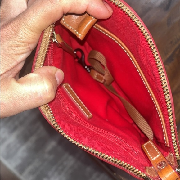 Dooney & Bourke Pink and Tan Gingham Crossbody Bag - Picture 4 of 8